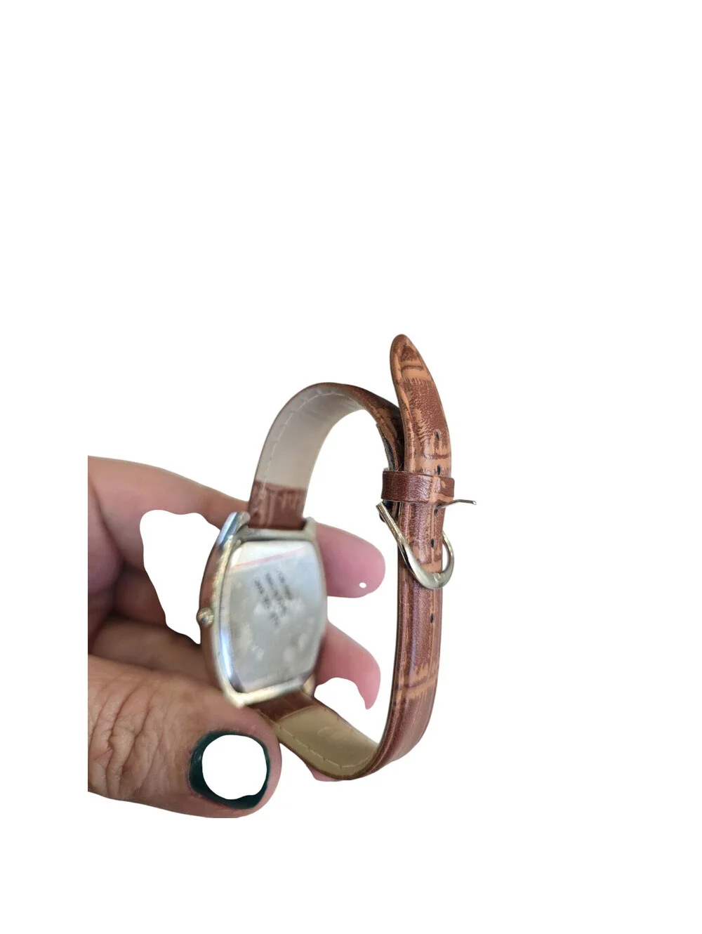 Anriya Milan Mens Womens Matching Watch Set Brown Leather Bands Vintage